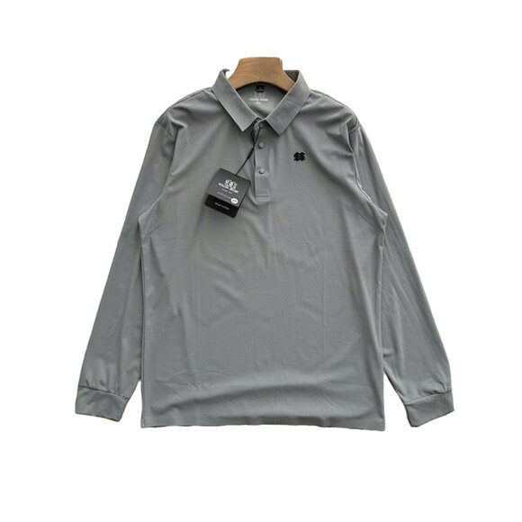 Kolon Sport Grey Quick-Drying Ice Silk POLO Shirt - Picture 1 of 6